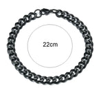 Fashion Stainless Steel Men Curb Cuban Chain Bracelet Women Bracelet On Hand For Couple Unisex Wrist Hand Jewelry Gift Party