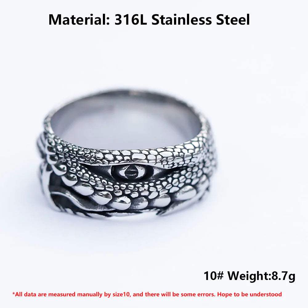 Crocodile Animal Ring — Stainless Steel