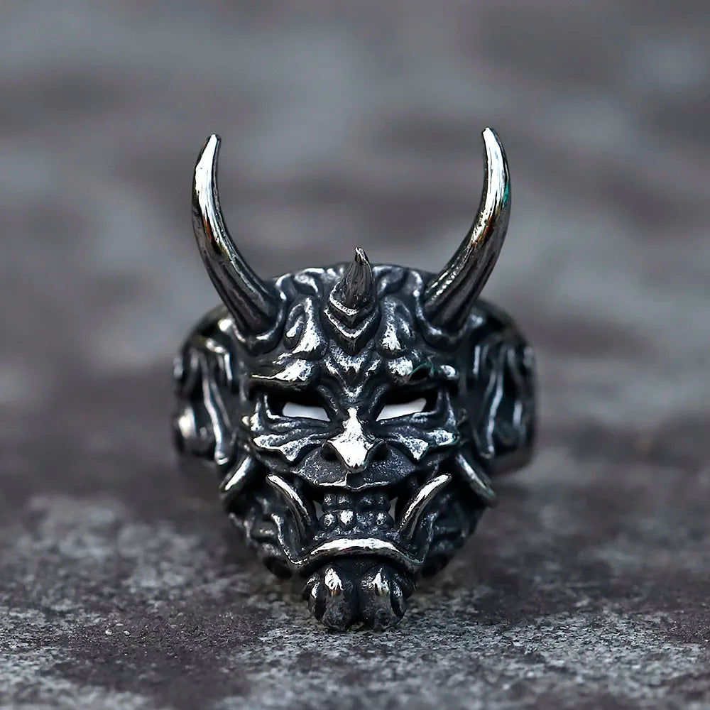 2022 NEW Men's 316L stainless-steel rings Retro Devil Skull Demon gothic punk FASHION Jewelry Gifts free shipping