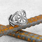 Vintage Stainless Steel Viking Amulet Ring Norse Compass Runes Men and Women Rings Teens Multi Style Jewelry Boyfriend