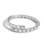 Iced Out Rectangle Bracelet Stainless Steel CZ