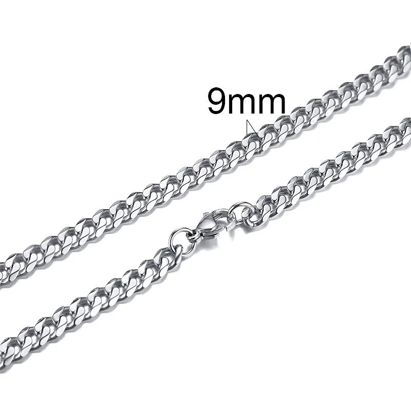 Cuban Link Chain Necklace 3-7mm — Stainless Steel