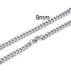 Cuban Link Chain Necklace 3-7mm — Stainless Steel