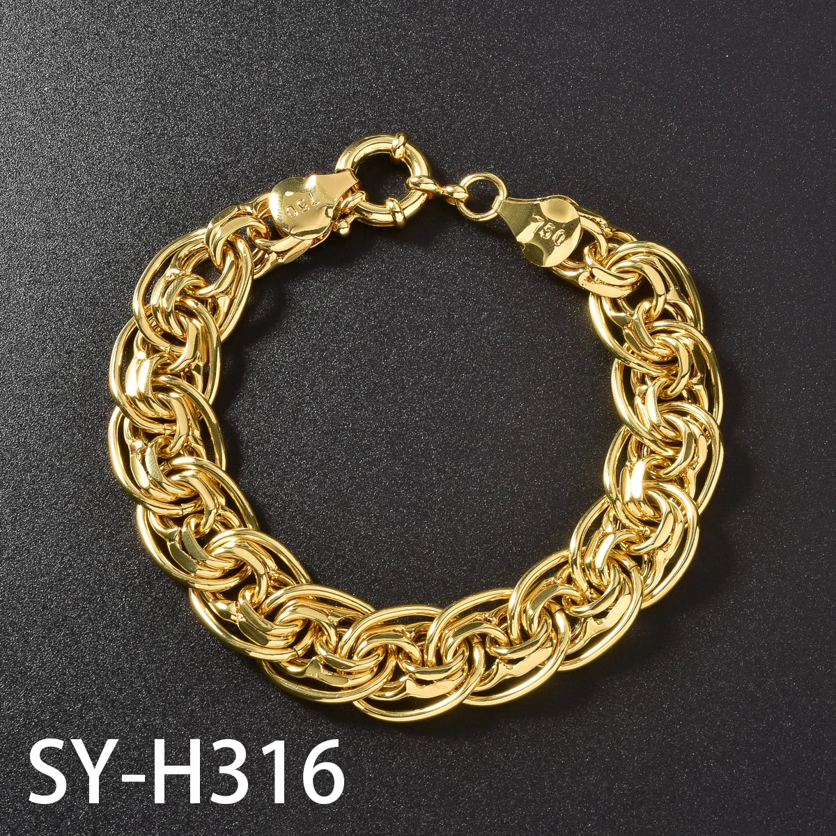 Heavy Byzantine Chain Bracelet — Gold-Tone, Punk Rock Statement