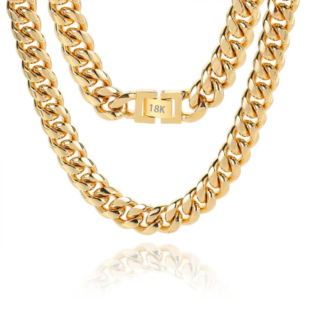 Stainless Steel Cuban Chain Necklace Miami