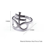 Cross Ring — Stainless Steel Adjustable