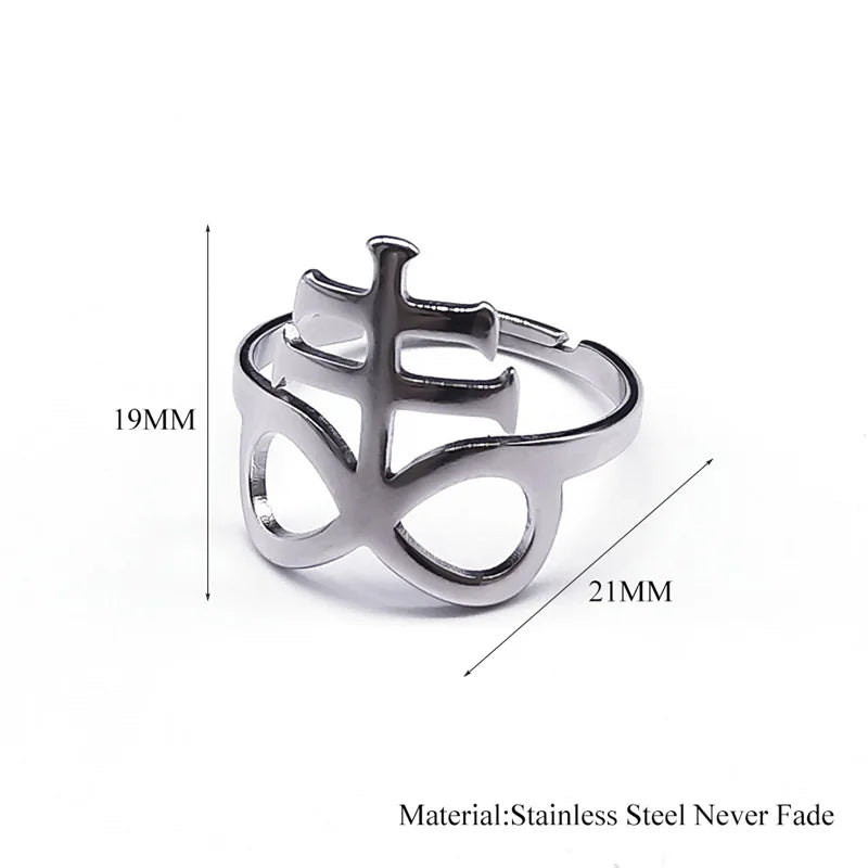 Cross Ring — Stainless Steel Adjustable