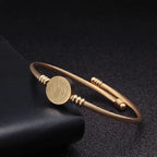 High Quality Virgin Mary Charm Bangles Men Women Stainless Steel Chain Link Cuff Sporty Bracelets Jewelry