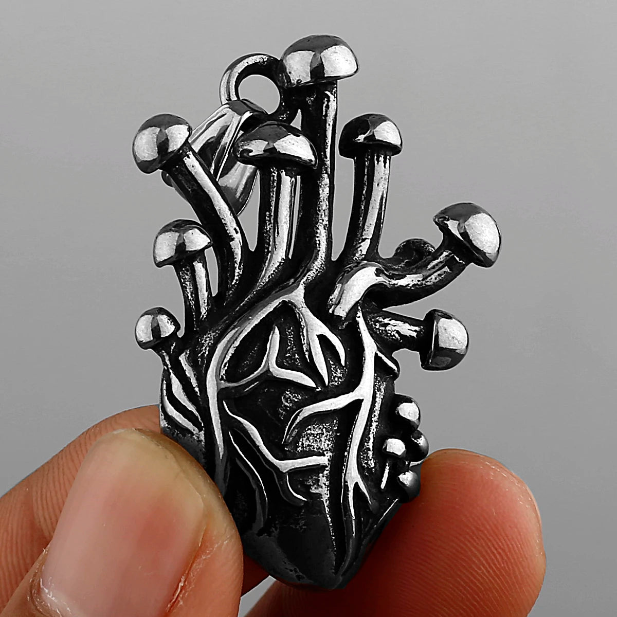 Retro Gothic Simple Heart Pendant Men's Fashion Punk Simple Heart Gift Jewelry Wholesale