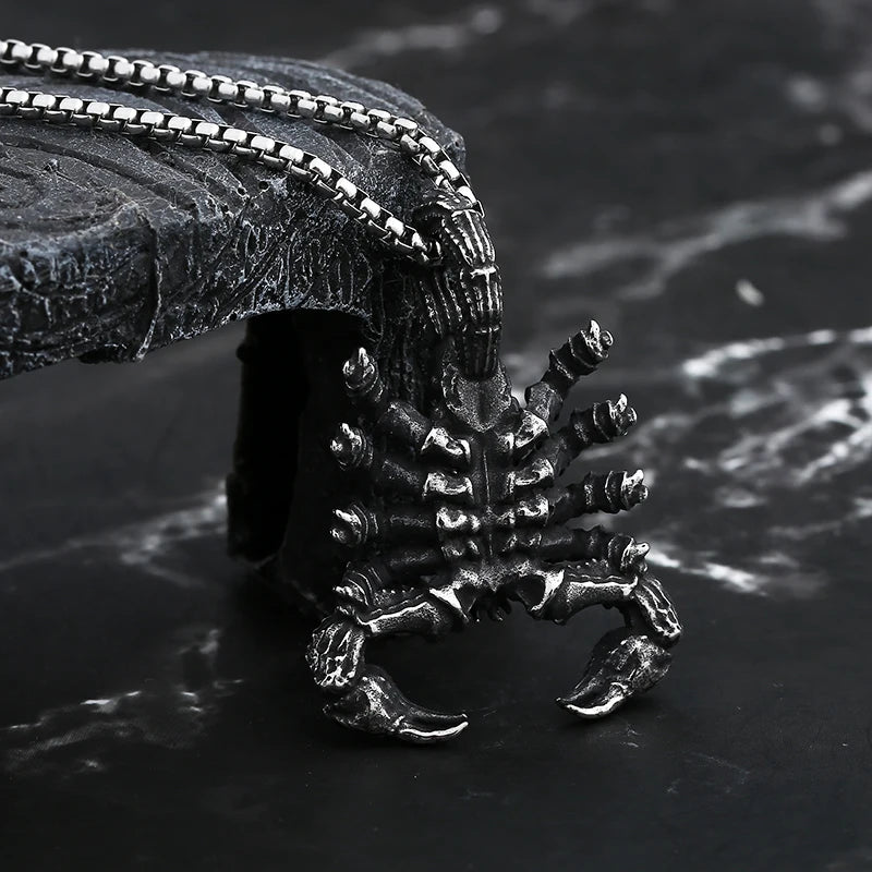 Scorpion Pendant Necklace — Stainless Steel