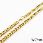 Punk Curb Cuban Link Chain Men Women Stainless Steel Long Necklace Fashion Tide Hip Hop Sweater Accessories Party Jewelry Gifts