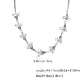 Vnox Shark Tooth Necklaces for Men, Silver Color Alloy Adjustable Chain Irregular Pendant Necklace Street Casual Daily Jewelry