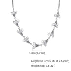 Vnox Shark Tooth Necklaces for Men, Silver Color Alloy Adjustable Chain Irregular Pendant Necklace Street Casual Daily Jewelry