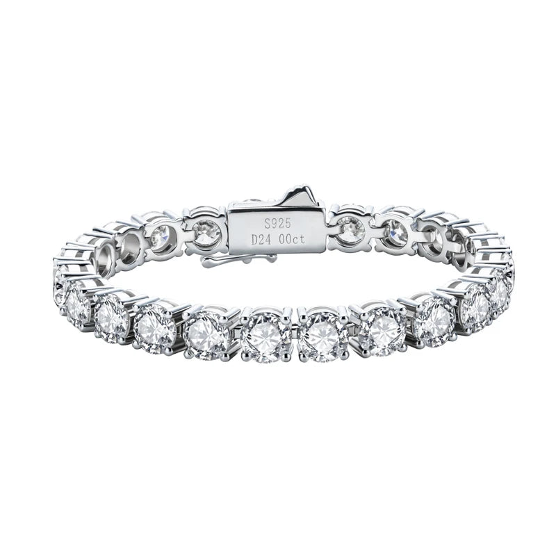 Iced Out Tennis Bracelet 6.5mm — 925 Silver