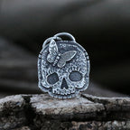 Three Wise Skulls Pendant — Stainless Steel