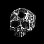Onlysda Cool Men's Calvarium Skull Ring With Cross Gothic 316L Stainless Steel Biker Anel Motorcycle Band jewellery Gift