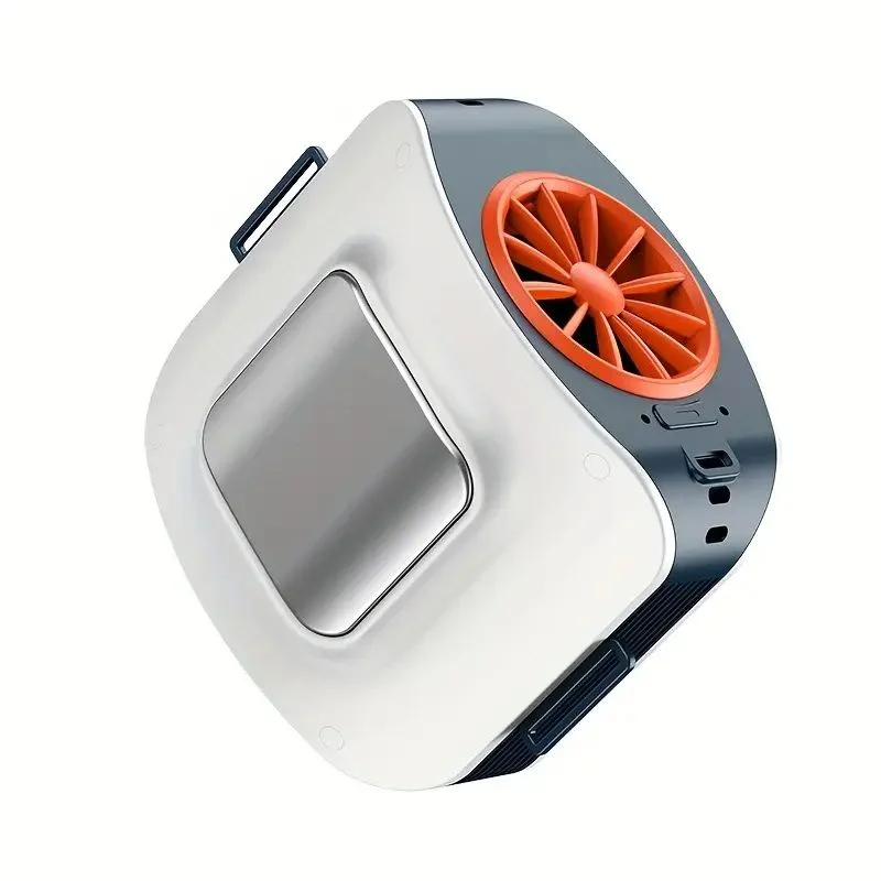 10000mAh Portable Waist Fan with 2 Detachable Straps & Semiconductor Cooling Plate - 13500RPM Hands-Free Wearable