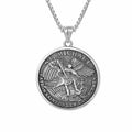 Archangel Wing Cross Stainless Steel Pendant Necklace