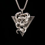 Skull Steel Pendant European American Snake Wrapped