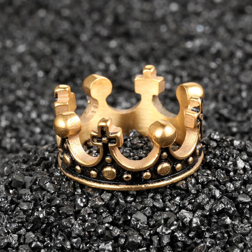 316L Stainless Steel Vintage Royal Crown Man Men Rings Punk Rock Hip Hop Creativity for Male Boyfriend Jewelry