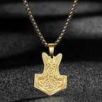 QIMING Dainty Saint George Pendant Necklace For Men Stainless Steel Warrior St. George's Dragon Medallion Mythology