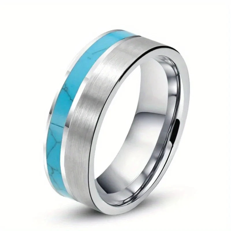 Fashion Black Narrow Wood Grain Stainless Steel Rings For Men Anniversary Party Jewelry Accessories Classical Men Rings