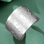 Solomon Seal & Saint Medal Amulet Ring — Stainless Steel