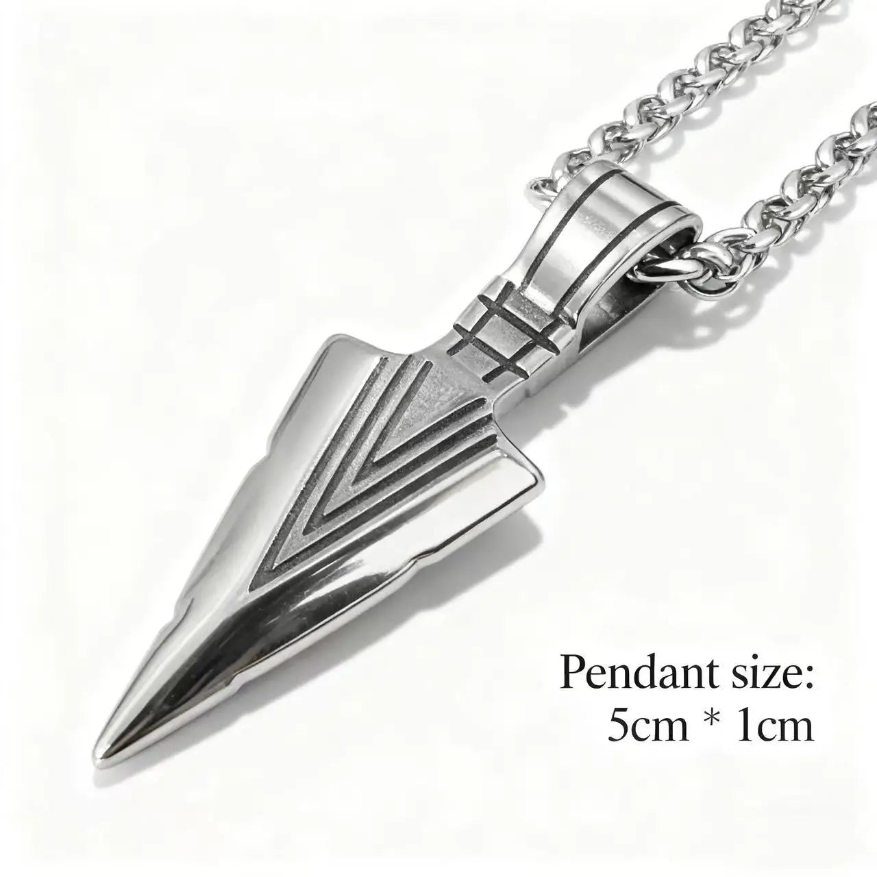 Viking Steel Pendant 316L Spear Punk Style