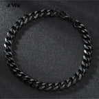 Awit Mens Simple 3-11mm Stainless Steel Curb Cuban Link Chain Bracelets for Women Unisex Wrist Jewelry Gifts