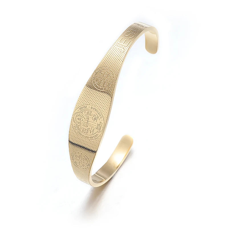Fashion Design Stainless Steel Curved Tableware Fork Open Bracelet Men and Women Personality Charm Hip Hop Casual