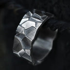 Retro Men's Ring with a High Grade feel Thai Silver Trendy Men's Niche Cutting Face Rings Personalized Finger Jewelry KOFSAC