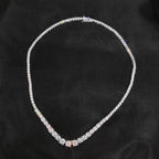 Tennis Chain Necklace Stainless Steel Gradient CZ