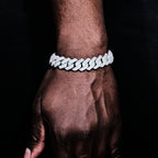 14mm Hip Hop Iced Out Cuban Link Bracelet Bling 5A Cubic Zirconia Miami Prong Bracelets Fashion Jewelry Gift for Men Women