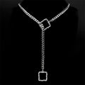 Heart O-Ring Chain Necklace — Stainless Steel