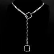 Heart O-Ring Chain Necklace — Stainless Steel