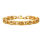 Byzantine Chunky Braided Bracelet 8mm — Stainless Steel