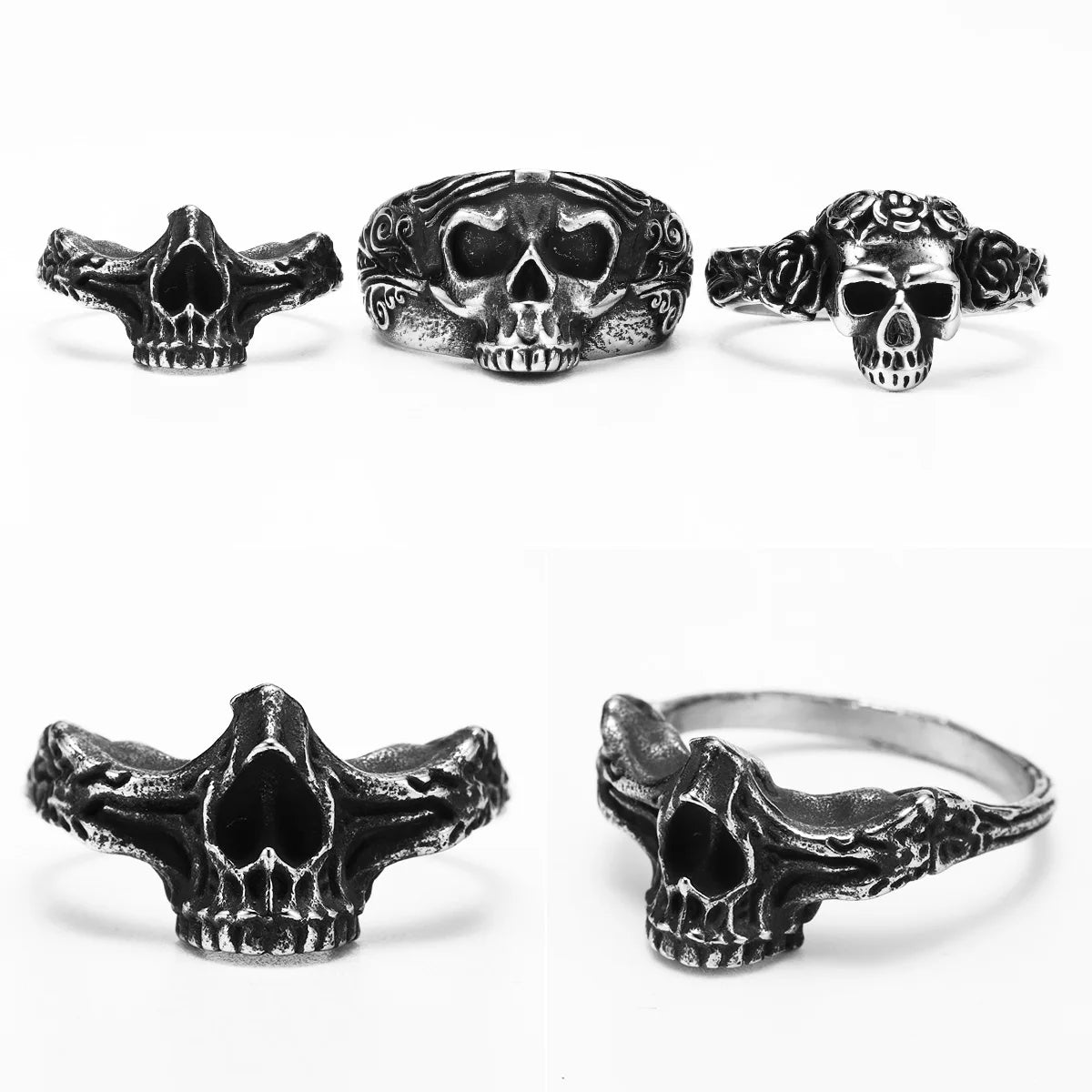 Skull Ring Black — Stainless Steel