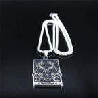 Satan Tarot Inverted Pentagram Pendant Necklace — Stainless Steel