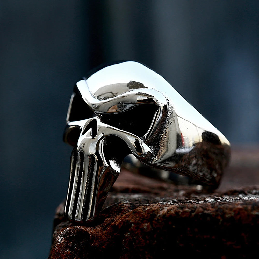 Punisher Skull Biker Ring — Stainless Steel