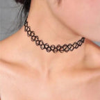 Fashion Gothic Jewellery Stretch Tattoo Choker Vintage Elastic Choker Necklace Retro Necklace Women's Necklace