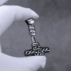 Stainless Steel Viking Odin Hammer Mjolnir Necklace for Men Vintage Nordic Celtic Knot Pendant Necklace Fashion Amulet Jewelry