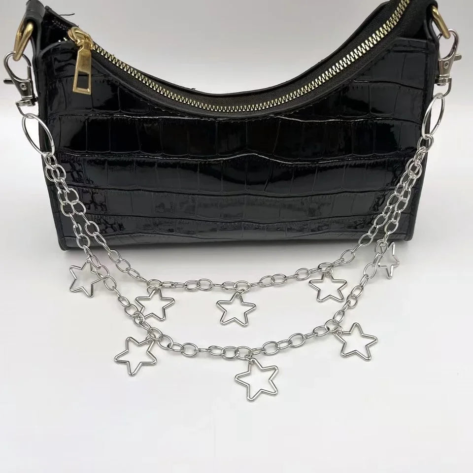 Crescent Geometric Pants Chain — Metal Bag Chain, Men & Women
