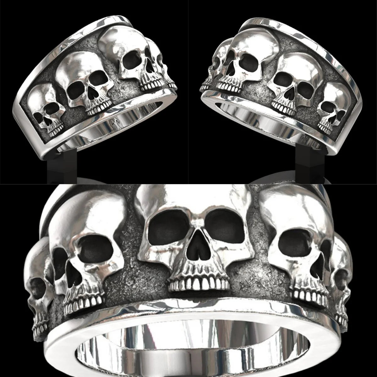 Skull Ring — Gothic Punk Alloy