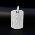 Iced Out Dog Tag Pendant Necklace — Gold