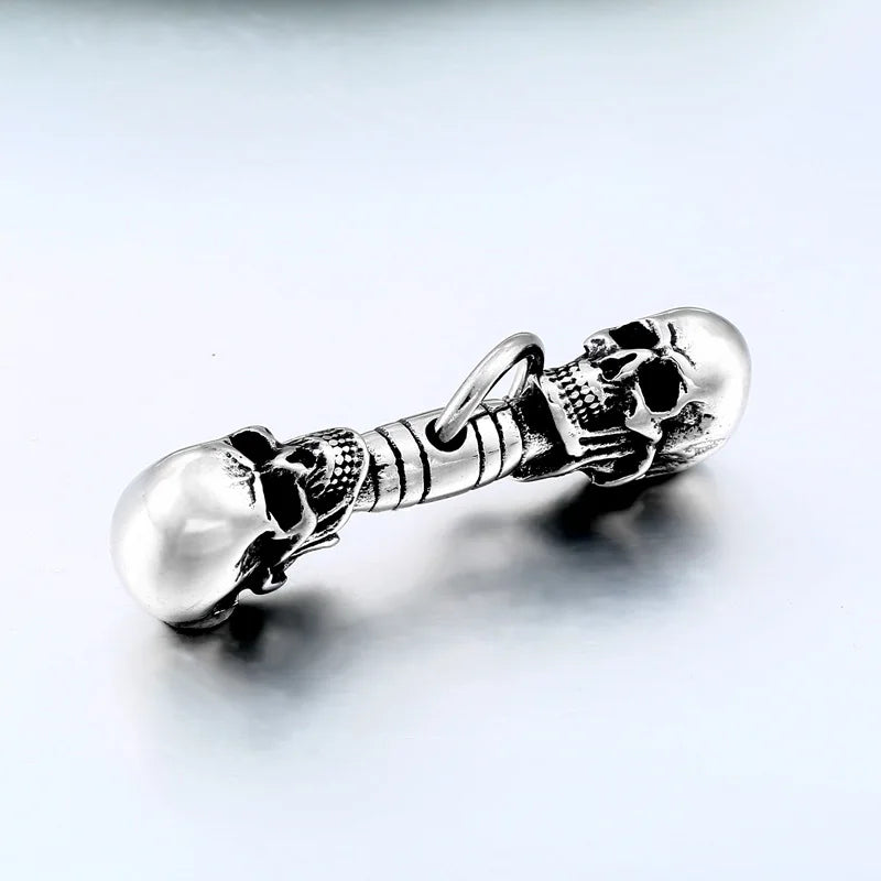 BEIER Punk Rock Fashion Cross Charm Vintage Skull head pendant Chain Fashion jewelry for man women Best Lover gift BP8-479