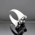 Iron Cross Skull Ring — Stainless Steel