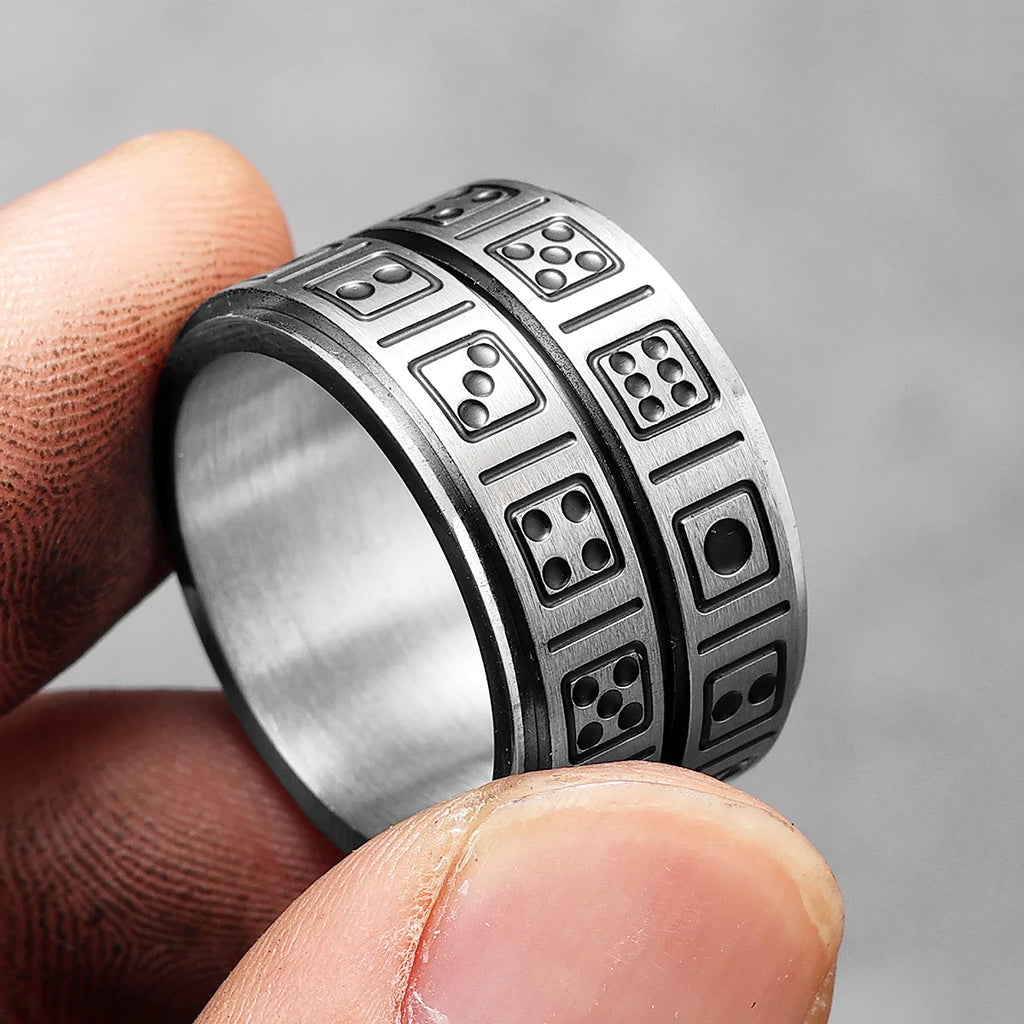 Fidget Sieve Ring — Stainless Steel