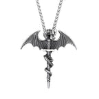 Sword Shape Pendant Necklace — Stainless Steel