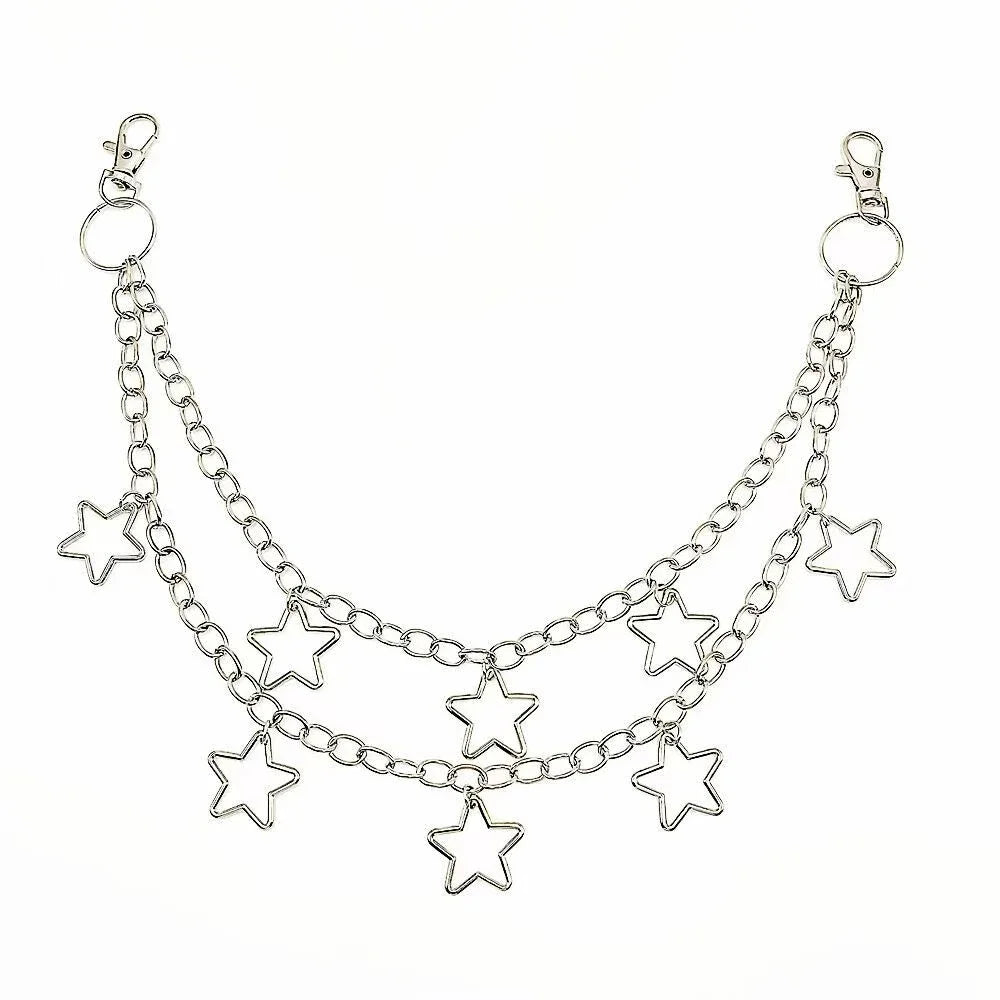 Crescent Geometric Pants Chain — Metal Bag Chain, Men & Women