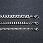 Cuban Link Chain Necklace 3-7mm — Stainless Steel
